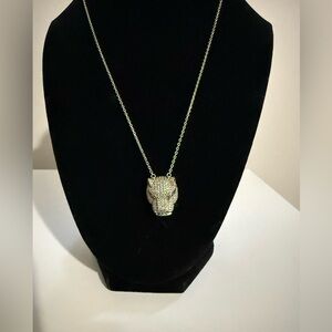 Elegant Sterling Silver Panther Pendant Necklace